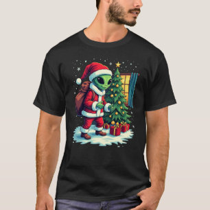 Cute Alien Santa Tee – Christmas Toy Delivery