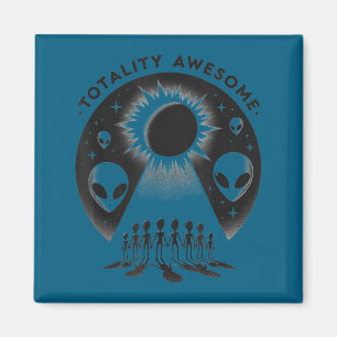Cute Alien Total Solar Eclipse 4 Magnet