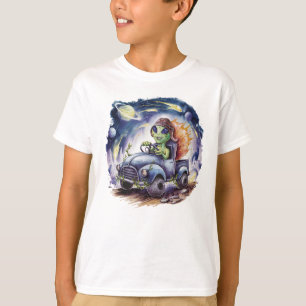 Cute Alien Truck Driver T-Shirt
