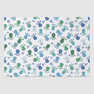 Cute Aliens Birthday Party Tissue Paper