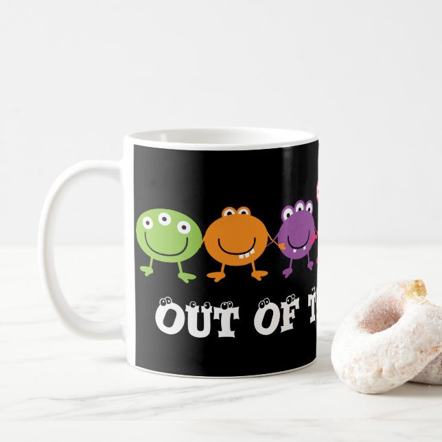 Cute Aliens Frosted Mug (With Donut)