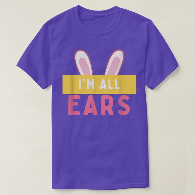 Cute All Ears BunnyEaster Egg Bunny GiftMens & Wom T-Shirt (Design Front)