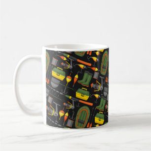 Cute All Necessary Fishing Elements Coffee Mug