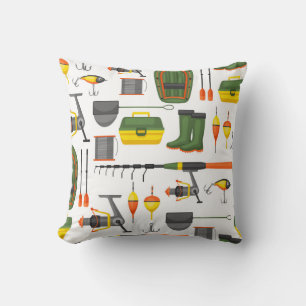 Cute All Necessary Fishing Elements Cushion