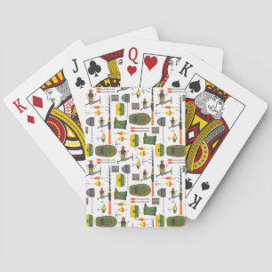 Cute All Necessary Fishing Elements Playing Cards