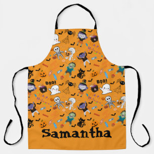 Cute All-Over Halloween Print Apron