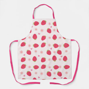 Cute All Over Print Strawberry Patterns  Apron