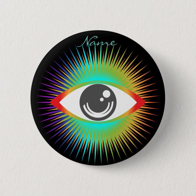 Cute All-seeing Alien Eye Thunder_Cove 6 Cm Round Badge (Front)