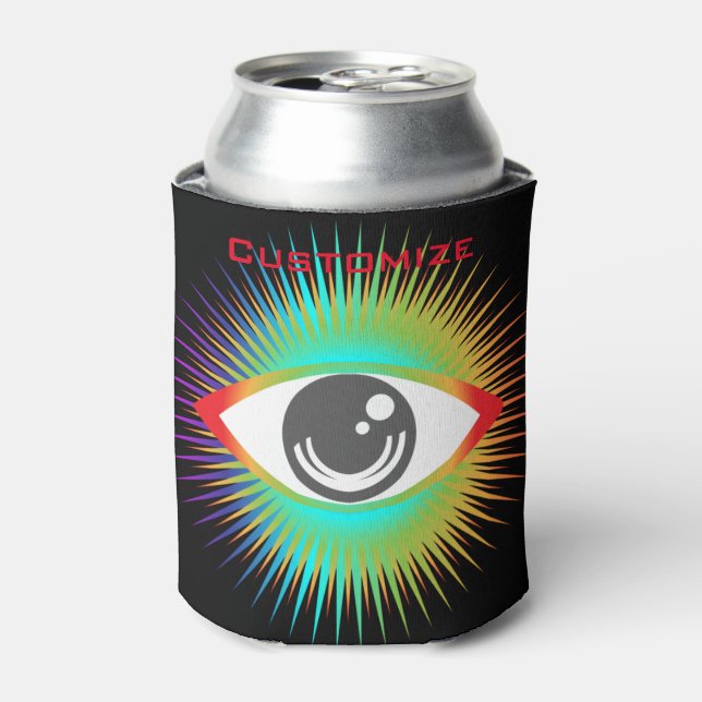 Cute All-seeing Alien Eye Thunder_Cove Can Cooler (Can Front)