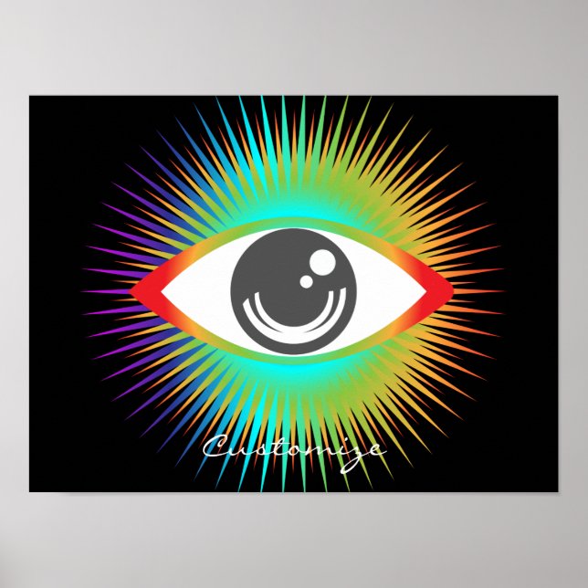 Cute All-seeing Alien Eye Thunder_Cove Poster (Front)