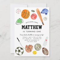 Cute All Star Sports Balls Team Kid Boy Birthday