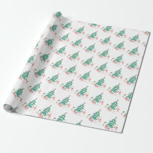Cute All-white Christmas Wrapping Paper