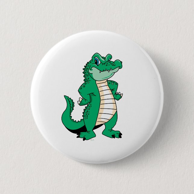 Cute Alligator  6 Cm Round Badge (Front)