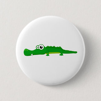 Cute alligator 6 cm round badge