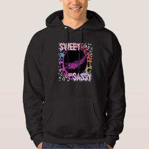 Cute Alligator 90s Nostalgia Rainbow Leopard Print Hoodie