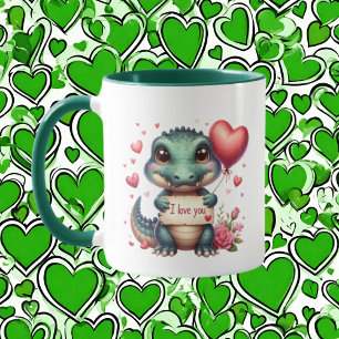 Cute alligator add message mug