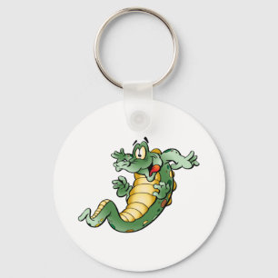 Cute Alligator Cartoon Key Ring
