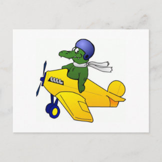 Cute Alligator/Crocodile Character Postcard