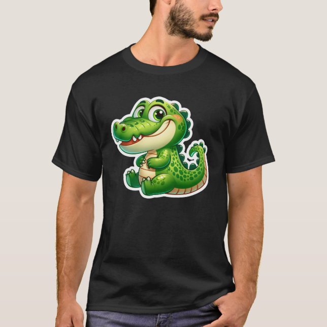 Cute Alligator Design T-Shirt (Front)