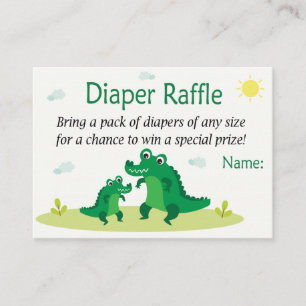 Cute Alligator Diaper Raffle Tickets