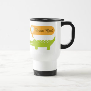 Cute Alligator Floss Dental Hygiene Travel Mug