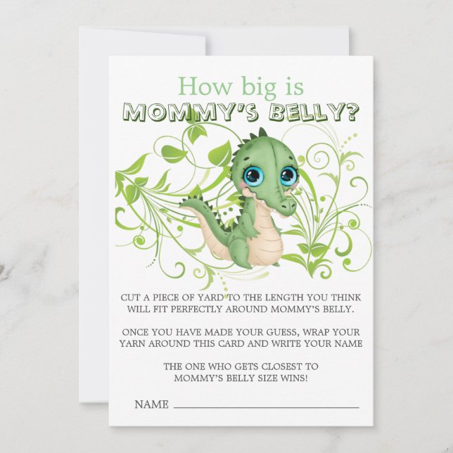 Cute Alligator Green How Big Is Mummy’s Belly (Front)