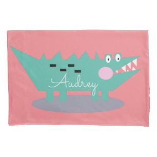Cute Alligator Name Pillow Case