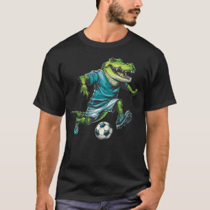 Cute Alligator Soccer Player Crocodile T-Shirt