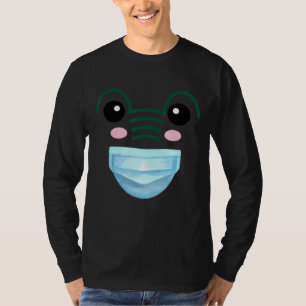 Cute Alligator Wearing Face Mask Crocodile Animal T-Shirt