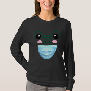Cute Alligator Wearing Face Mask Crocodile Animal T-Shirt