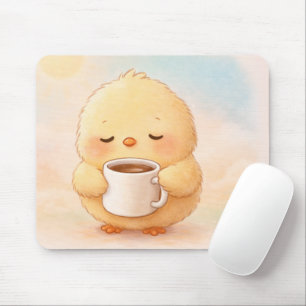 Cute Alma Chick Coffee Mouse Pad
