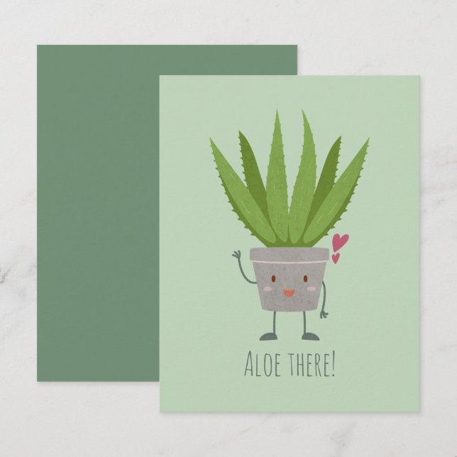 Cute Aloe Vera Card (Front/Back)