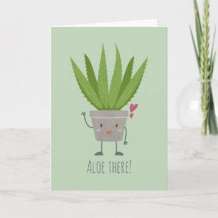 Cute Aloe Vera Note Card