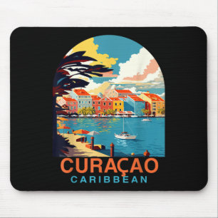 Cute Aloha Hawaiian Summer Vacation Shaka Hibiscus Mouse Mat