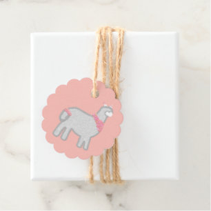 Cute Alpaca Fiesta party bubbles Favour Tags