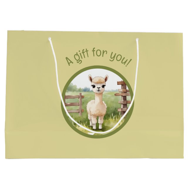 Cute Alpaca Gift Bag (Back)