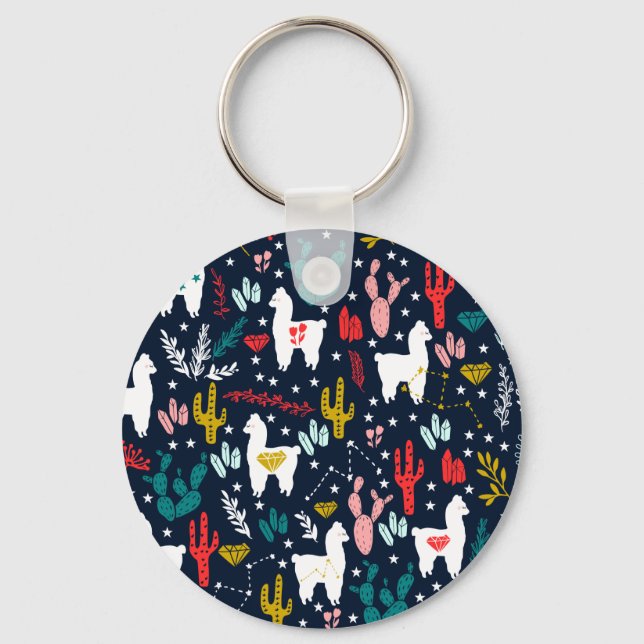 Cute Alpaca Key Ring (Front)