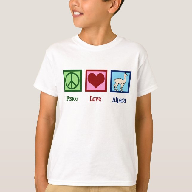 Cute Alpaca Kids T-Shirt (Front)