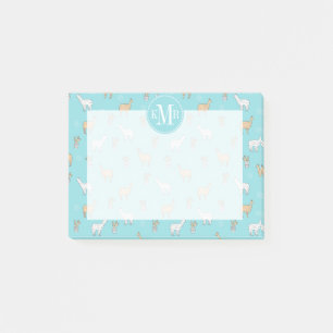 Cute Alpaca Llama Cactus Pattern Post-it Notes