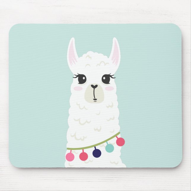 Cute Alpaca Mouse Mat (Front)