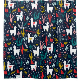 Cute Alpaca Shower Curtain