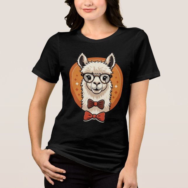 Cute Alpaca Tri-Blend Shirt (Front)