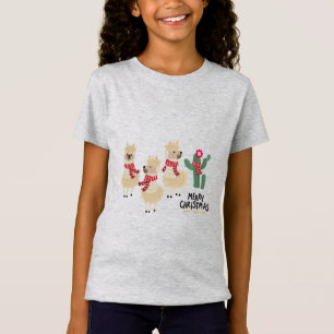 Cute Alpaca Wear Red Scarf T-Shirt
