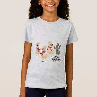 Cute Alpaca Wear Red Scarf T-Shirt