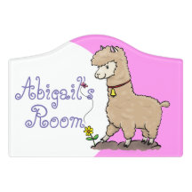 Cute alpaca with butterfly cartoon illustration