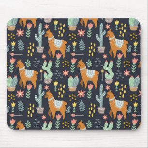 Cute Alpacas Pattern Mouse Mat