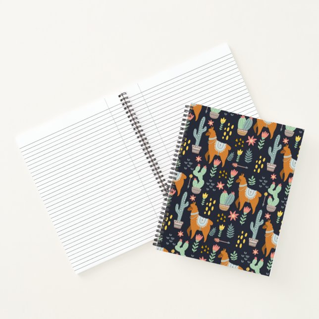 Cute Alpacas Pattern Notebook (Inside)