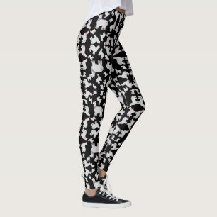 Cute Alpacas with glitter bubbles flowers fun Leggings