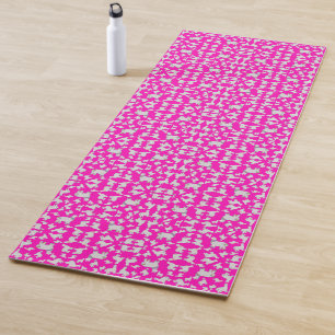 Cute Alpacas with glitter bubbles flowers fun Yoga Mat