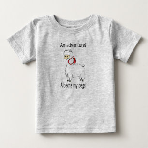 Cute alpacha adventure pun baby T-Shirt